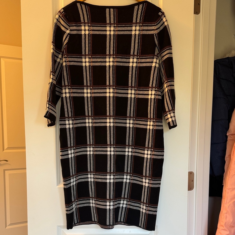 Ann Taylor Plaid Sweater Dress NWT - Picture 9 of 11